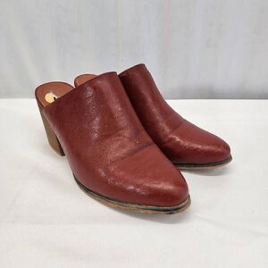 Seven7 Dandy Mules Block Heel Slip on Vegan Faux Leather size 7